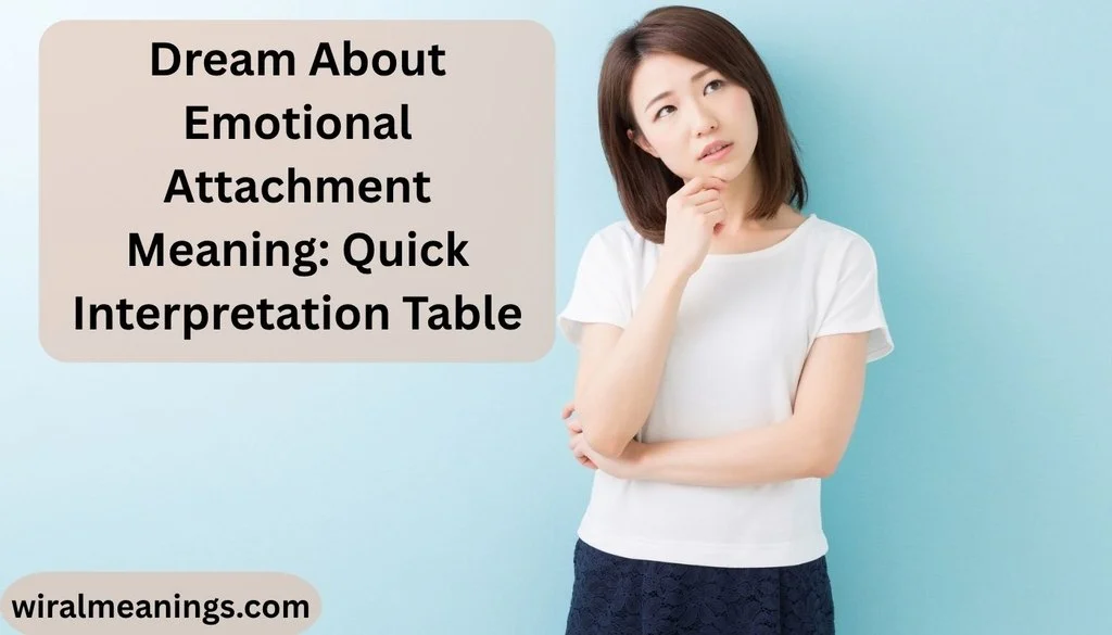 Dream About Emotional Attachment Meaning: Quick Interpretation Table