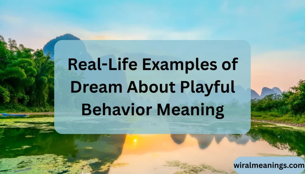 Dream About Playful Behavior Meaning
