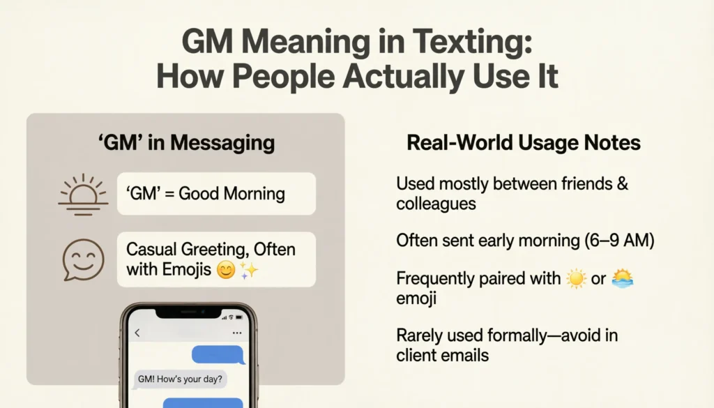 GM Meaning in Texting: How People Actually Use It