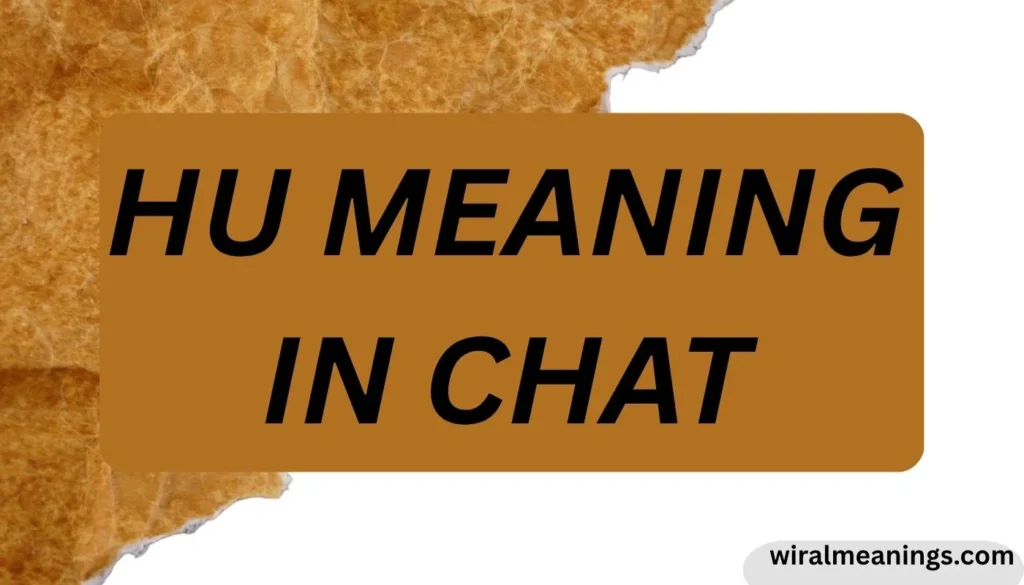 HU Meaning in Chat