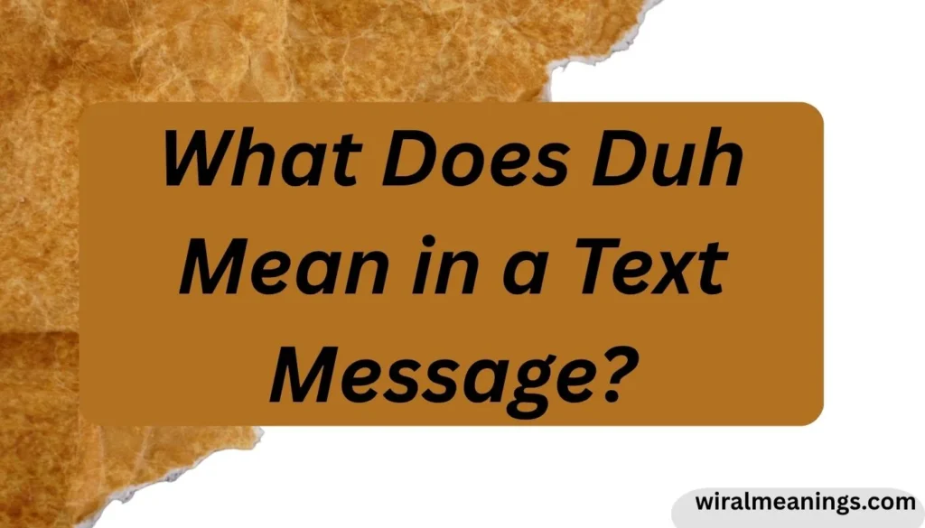 Duh Mean in Text